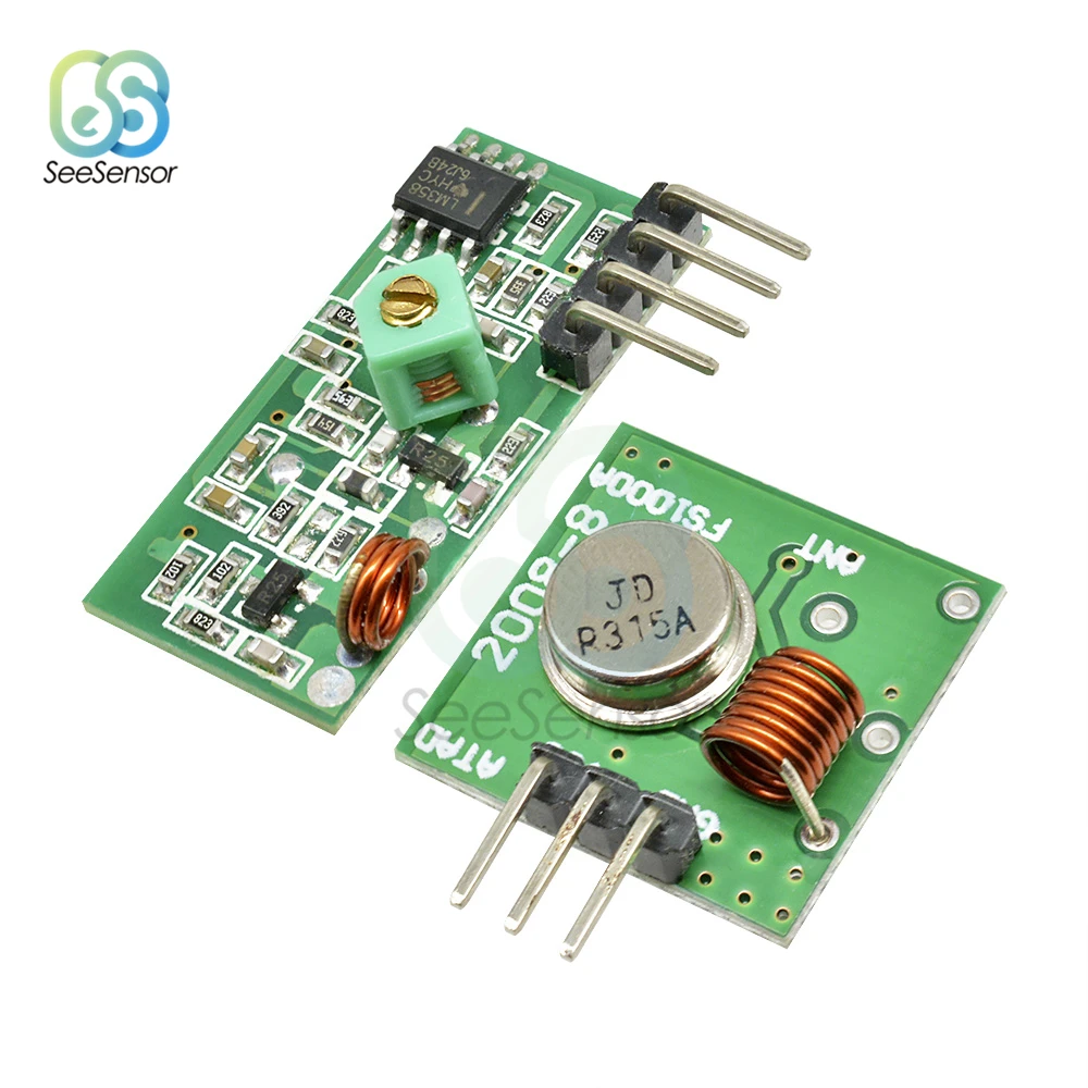 

5Pcs 433MHz RF Transmitter Receiver Module Set Wireless Remote Control Link Kits ARM/MCU WL 315MHZ DIY Electronic for Arduino