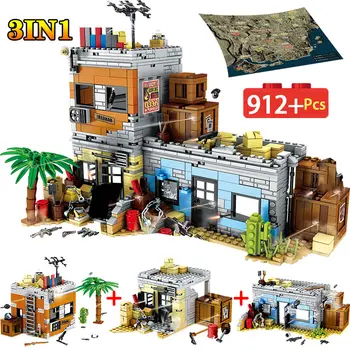 

912PCS Player Unknown's Battlegrounds Blocks Compatible Ww2 Army Military Soldiers Weapon PUBG Building Blocks Kids Toys