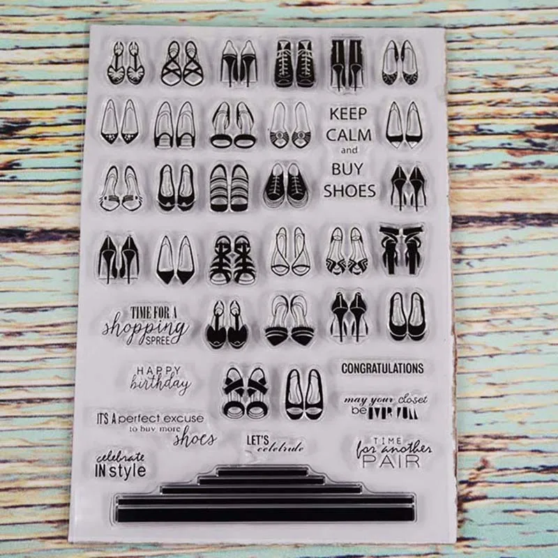 

Time for shopping transparent clear stamp for DIY Scrapbooking/Card Making/Kids Christmas Fun Decoration Supplies
