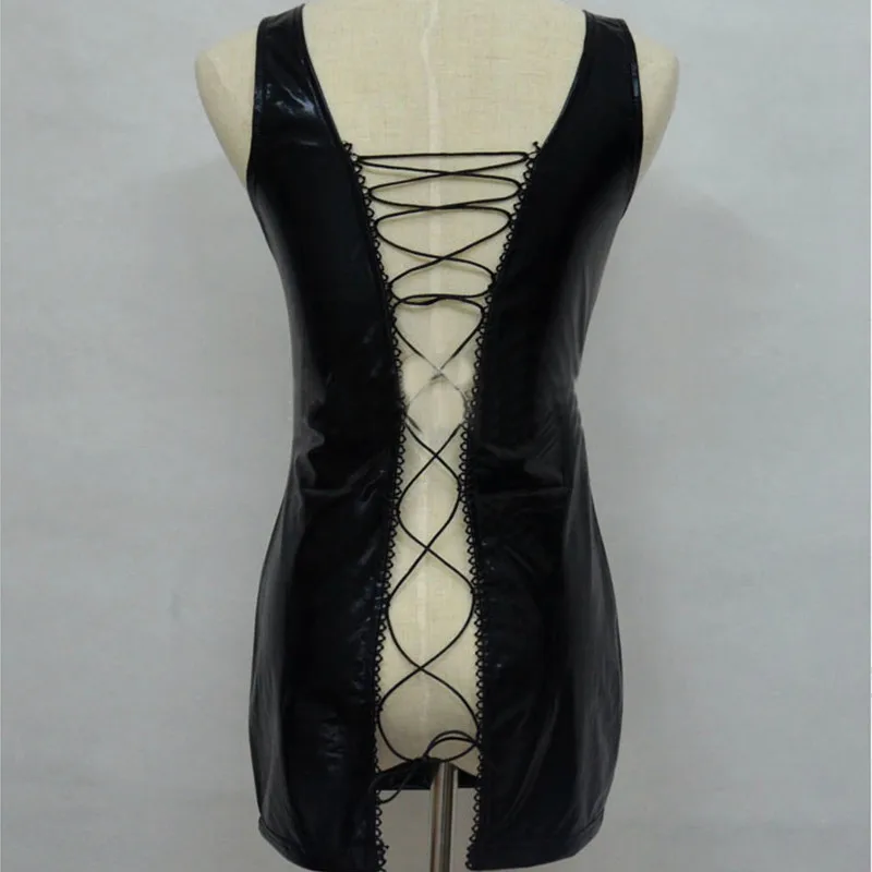 XXL Plus Size Lingerie Sexy Latex Open Crotch Babydoll Porn Sexy Lingerie For Women Role Play Sexy Costumes Underwear Sex Dress