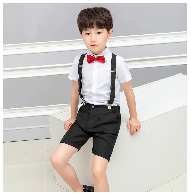Мальчика нагрудник комплект летняя детская с короткими рукавами рубашки и шорты комплект из 2 предметов дети речи производительность