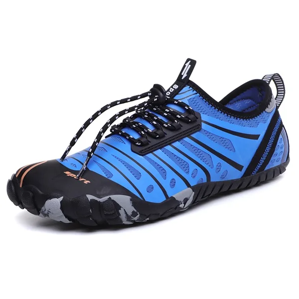 Аква обувь для женщин и мужчин босиком пять пальцев обувь для воды Молодежная Аква обувь для фитнеса спортивные сетчатые кеды - Цвет: Blue