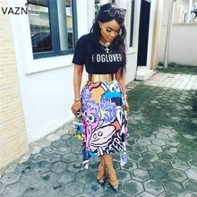 VAZN Популярные пикантные Стиль Для женщин Плиссированное в стиле ампир юбки шифон уменьшение возраста Джокер комбинезоны Для женщин Миди-юбки BN9162