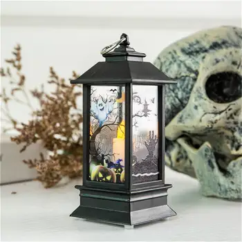 

Halloween Decorative Lights Retro Oil Lamp Pumpkin Castle Lights Theme Party Lantern Halloween Night Light