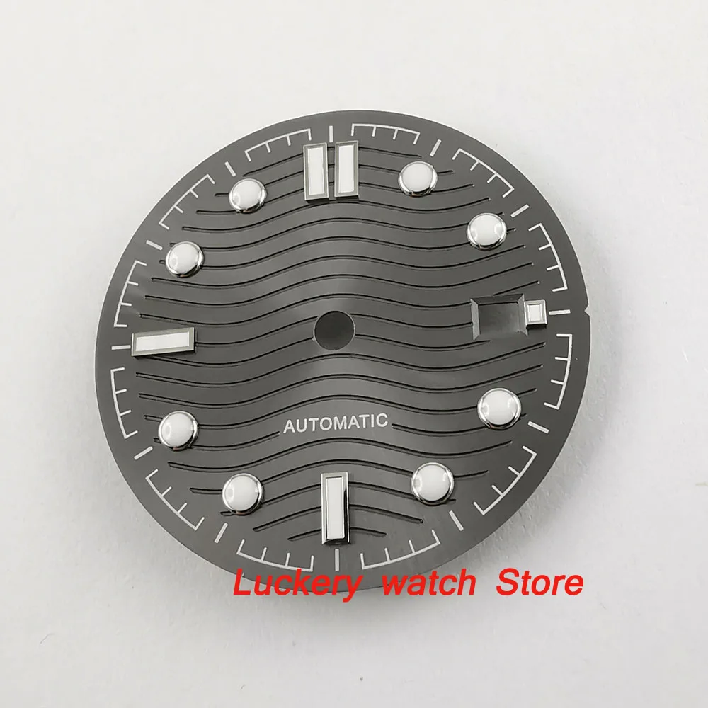 

31mm no logo gray Dial Luminous mark fit Miyota 82 series，ETA 2824 2836,Mingzhu DG2813/3804 movement-44