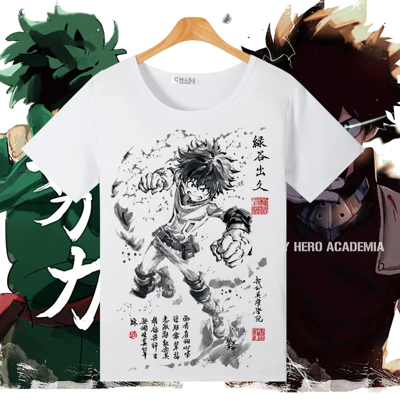 Футболка для косплея «My Hero Academy» izku Midoriya Bakugou Katsuki, летняя футболка для женщин/мужчин, топ-футболка, костюм для косплея на Хэллоуин