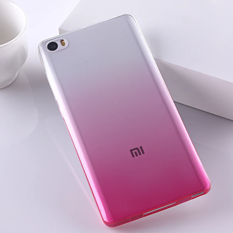 Для Xiaomi mi note cover mi note Ультратонкий Мягкий Силиконовый ТПУ чехол для мобильного телефона 5," Чехол прозрачный градиентный цвет чехол