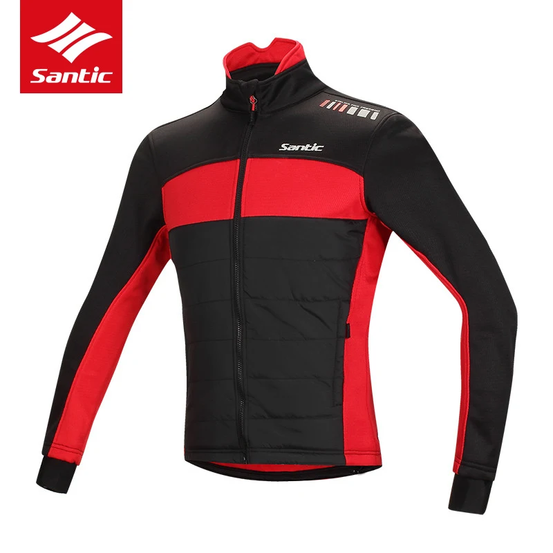 

Santic Cycling Jacket Men Winter Thermal Fleece Bike Coat Windproof Keep Warm Road Bicycle Clothing Downhill Ropa Ciclismo