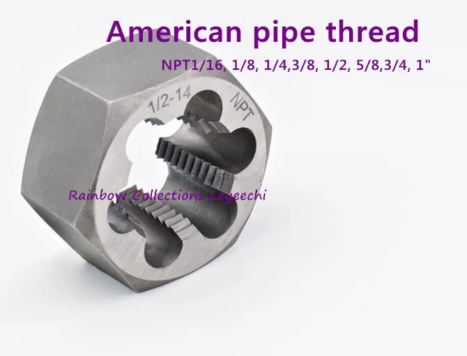 

High quality Carbon steel American pipe threads NPT 60degree Thread Cutting Hexagonal Tap and Dies Nut