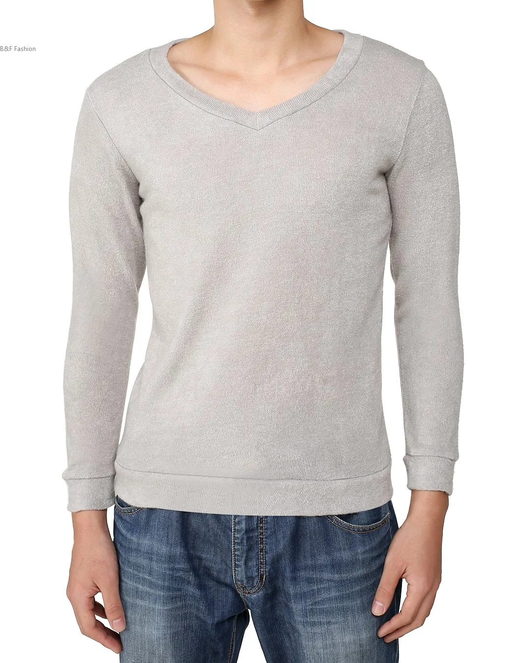 2015 Brand New Mens Premium Élégant Casual Slim Fit V-neck Sweater Jumper Hauts Hommes de Pulls Mince 34