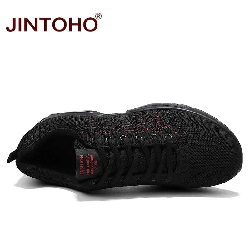 JINTOHO 2019 спортивная обувь для мужчин дышащие черные кроссовки дешевые мужские