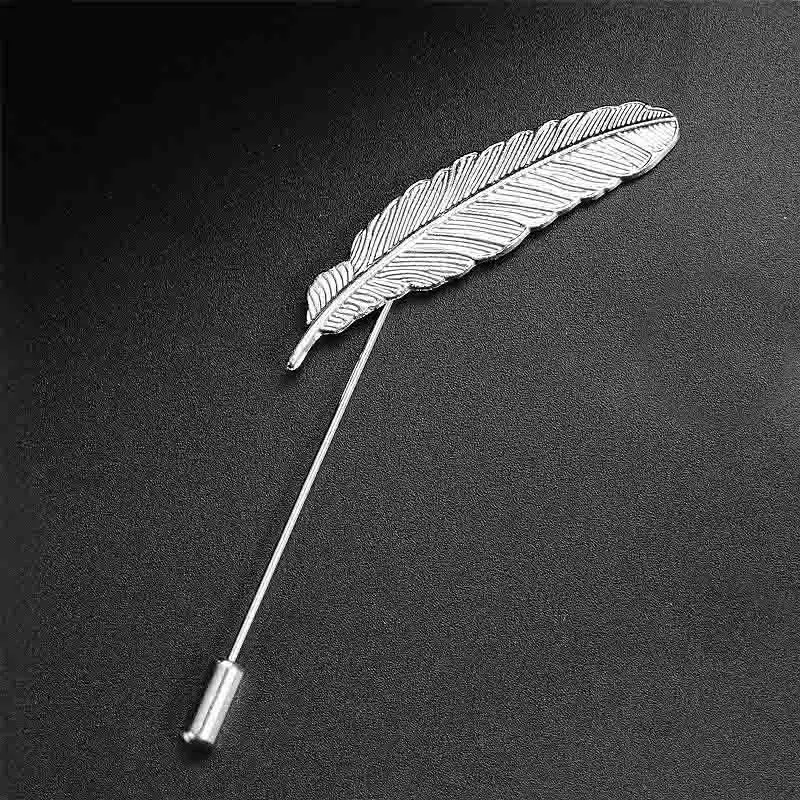 

H:HYDE Men's Suits Leaf Brooches for Wedding Party Feather Shawl Pin Lapel Pin Uxedo Corsage Collar Pin Brooch Jewelry