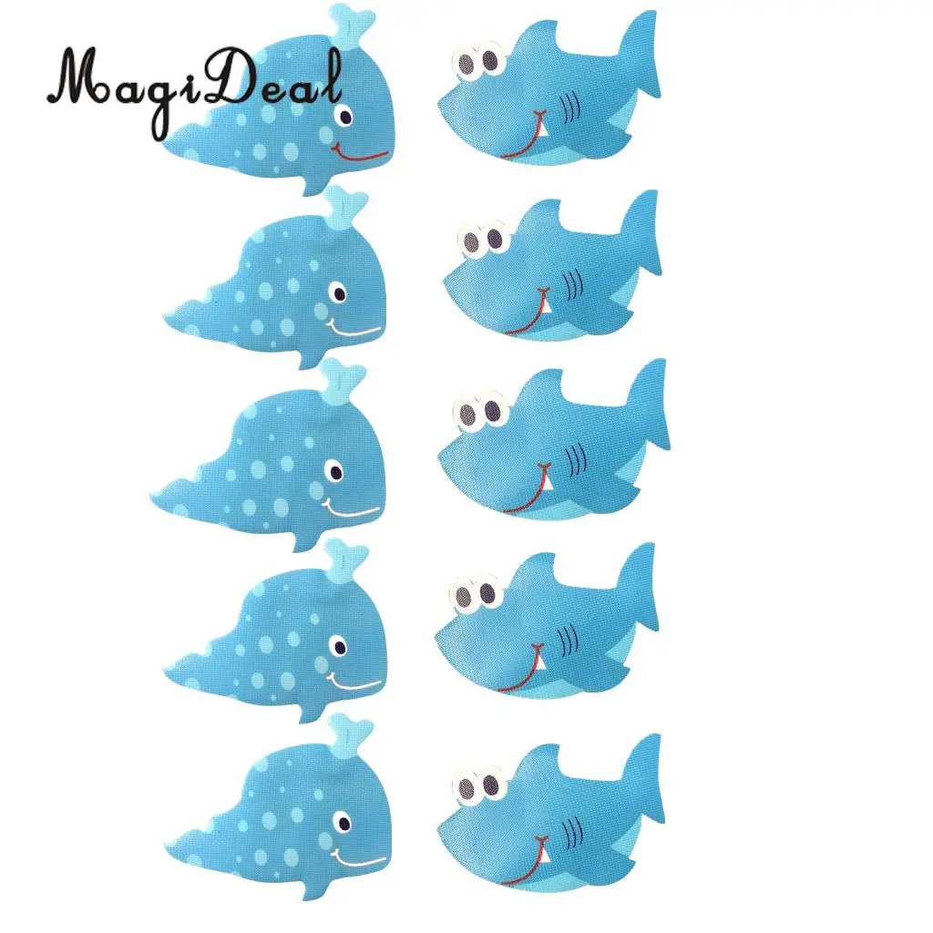 MagiDeal 10 Pieces Non Slip Bath Tub Stickers Bathroom Mat Shower Room Floor Grip Non-slip Bathtub Appliques Sticker