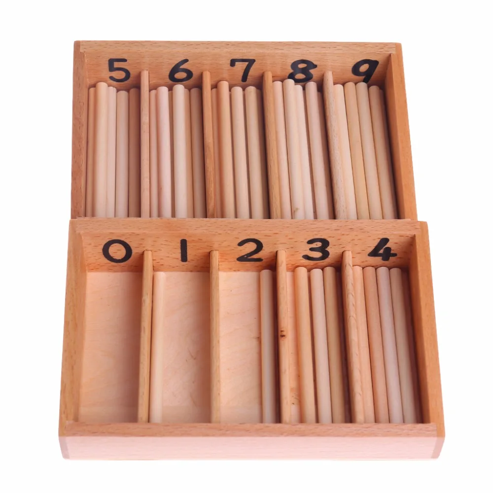 Семейная версия детские игрушки Монтессори деревянный шпиндель коробка 45 шпинделей подсчет математики обучающая игрушка