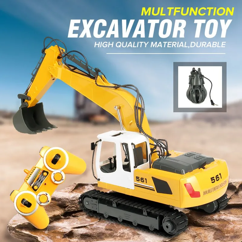 

RC Excavator 17 Channel 2.4G Remote Control Construction Truck Crawler Digger Tractor Model Engineering RC Truck Toy