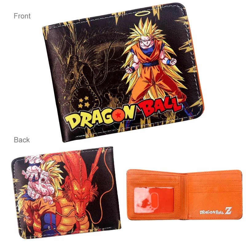 Классический Аниме Dragon Ball Z кошелек Гоку Супер Saiyan студентов держатель кредитной карты кошелек Двойные ID Наличные Кошелек