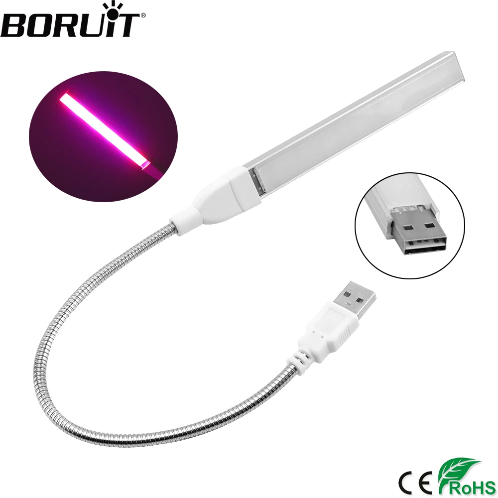 

BORUiT 5W Grow Light USB DC 5V Full Spectrum Growing Lamp Red Blue LED Bulb Phyto Lamp For Hydroponics System Plants