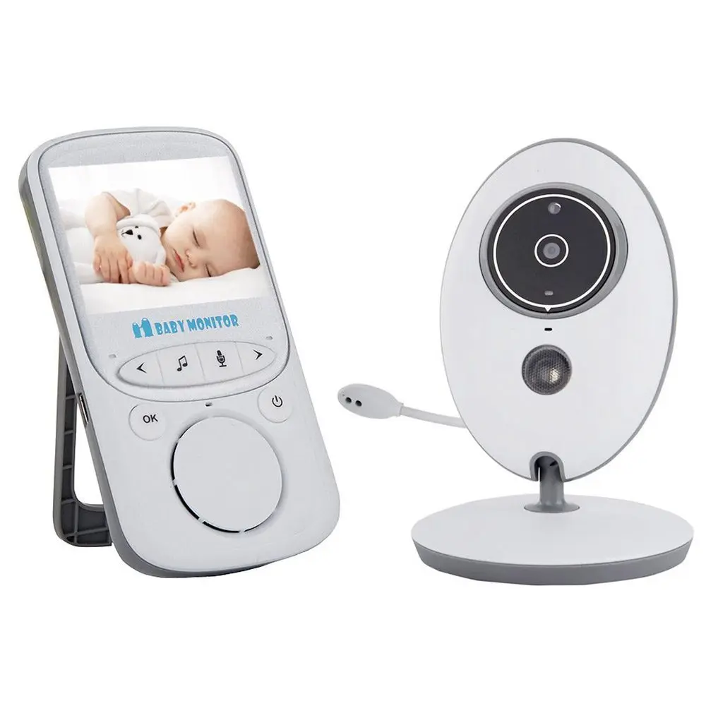 

MOOL Baby Monitor Wireless Video with Digital Camera - 24-Hours Standby, Night Vision, 2.4-inch Large Screen White