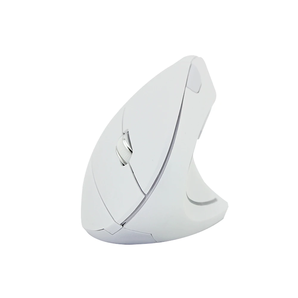 White vertical wireless mouse