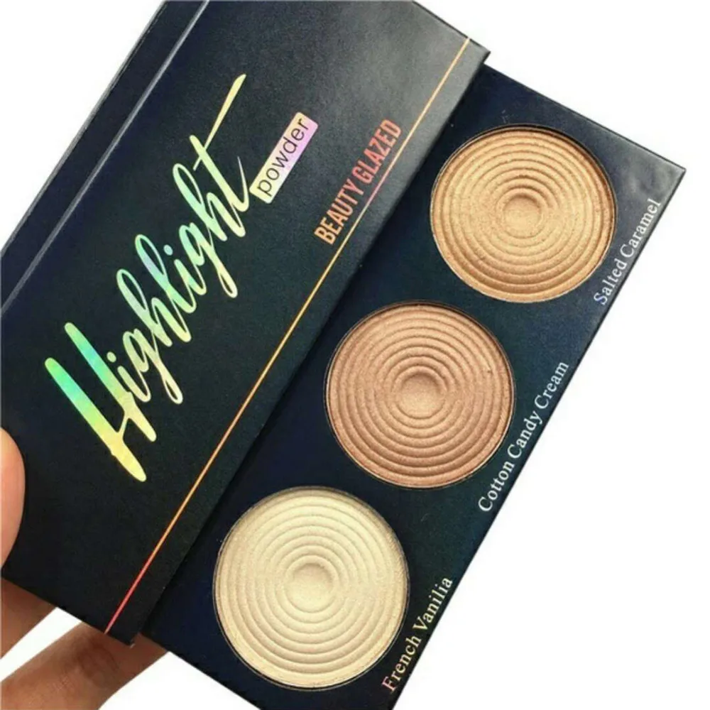 Foundation Face Glow Highlighter Contour Powder Palette Makeup Minerals