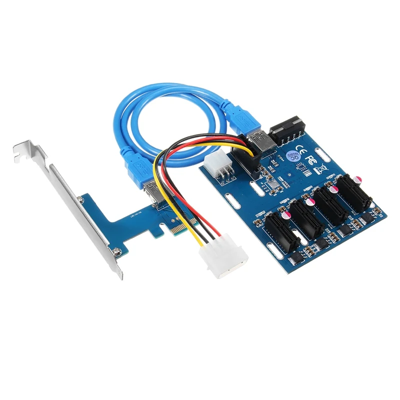 USB3 0 Expansion Adapter Card PCI E PCI Express Riser Card 1X to 4X PCI e