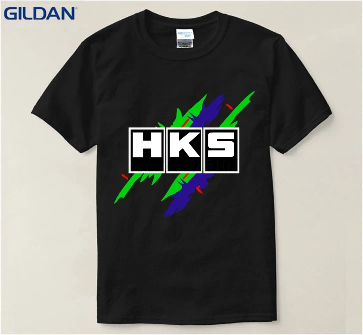 Базовая футболка Марка Авто HKS солидный мужчина Повседневное Camisetas для Для мужчин