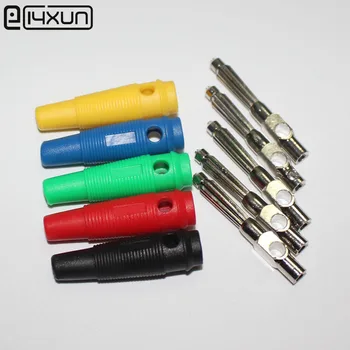 

200pcs 4mm Banana Plug Safety Shrouded Stackable Large Current Connector for 14AWG Cable Screw Connection