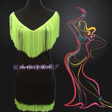 Одежда для латинских танцев Fm_clothes Женская одежда для латиноамериканских танцев F бальные танцы Дамы латинский бахрома Танго Сальса костюм для румбы Saia Danse танцевальная одежда