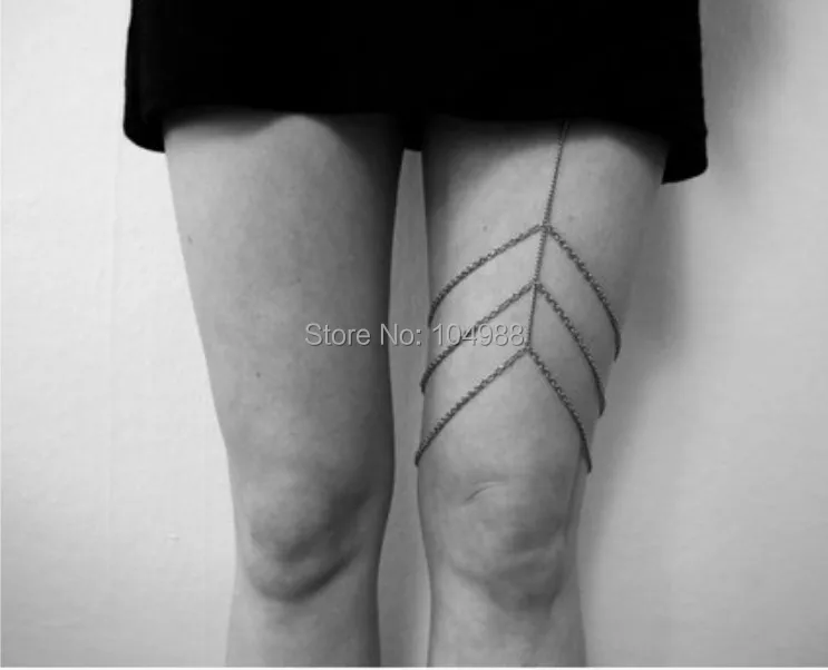 

HOT SALE STYLE L57 SIMPLE THREE LAYERS CHAINS CHAINS BODY CHAIN JEWELRY GOLD OR SILVER COLOR LEG CHAIN JEWELRY