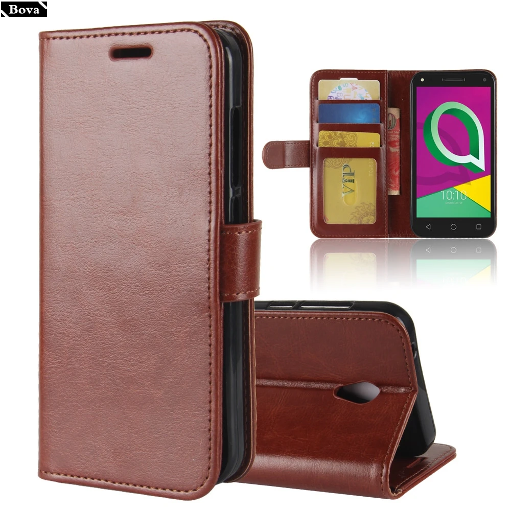 

Pu Leather Case for Alcatel U5 3G U5 HD card holder cover case for Alcatel U5 3G HD case protective cover retro phone case