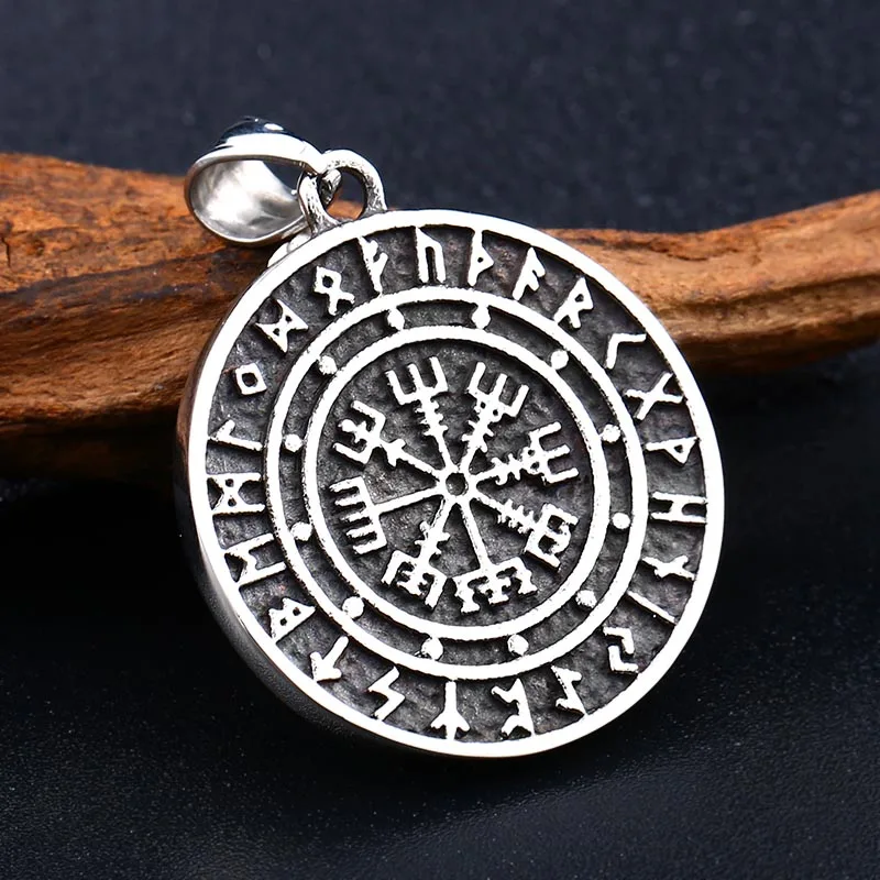 Байер 316L нержавеющая сталь Vegvisir амулет кулон ожерелье Valknut Odin Symbal Of Norse ожерелье скандинавские славяне Викинги ювелирные изделия