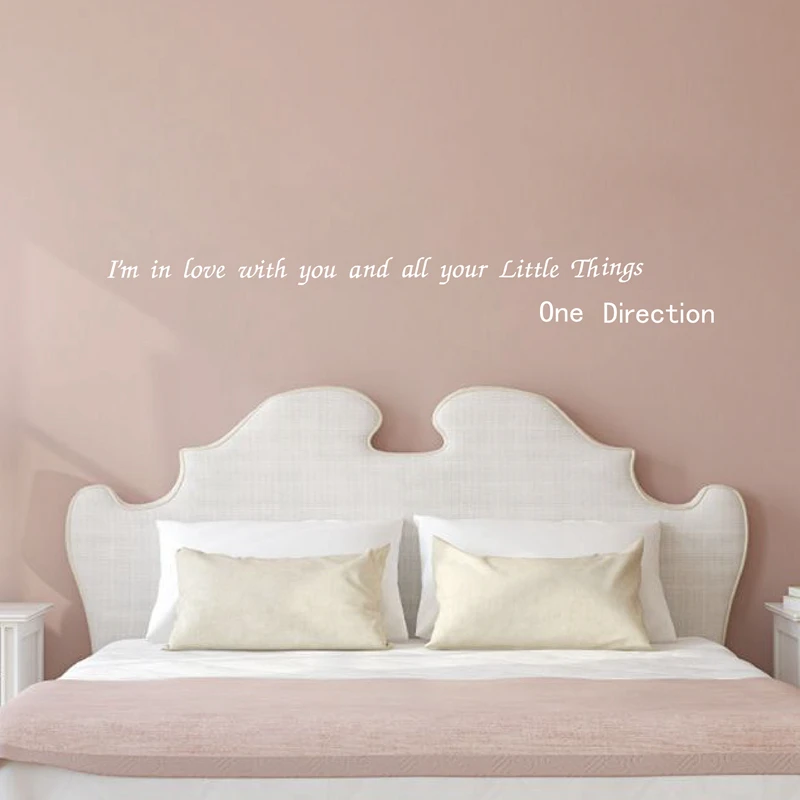 

"I'm in Love With You..." ONE DIRECTION Quotes Vinyl Wall Sticker Famous Saying For Home Bedroom Decoration