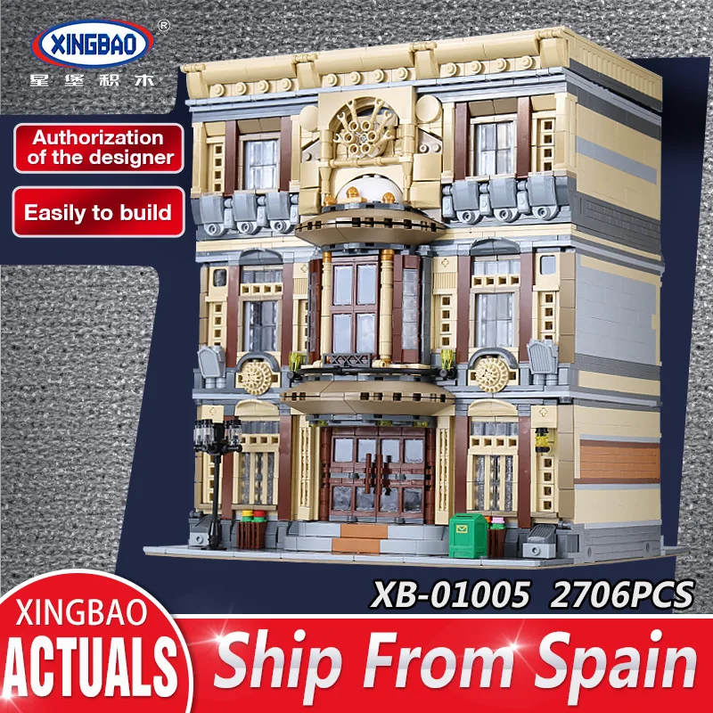 

XingBao 01005 5052Pcs Creative MOC City Series The Maritime Museum Set Competible With lego Children Building Blocks Bricks Toy