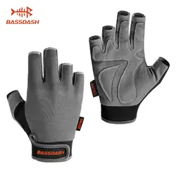 Bassdash Astro сверхмощный Sure Grip рыболовные перчатки Для Мужчин's Для женщин перчатки без пальцев для рыбалки каякинга детский парусный
