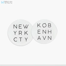 Черно-белые Нью-йоркские типографские буквы в скандинавском стиле керамические подставки подарки креативная домашняя чашка кухонный дополнительный коврик напитки