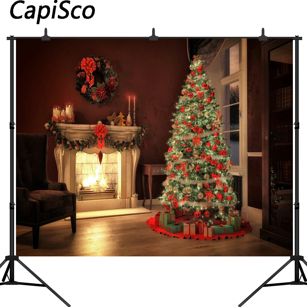 

Рождественская фотография Capisco, фон для детской фотосъемки, компьютерная печать, фон для фото, студийный виниловый реквизит