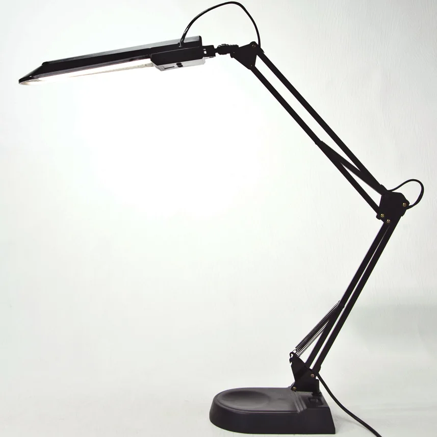 

Long Arm Foldable Creative Vintage Iron Black/silver Led Desk Lamp Eye-protected Long Life Book Lamp For Bedroom Bedside 1118