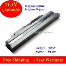 Neue 11,1 v 04 yrjh 07 xfjj 4 yrjh 4 ttjn laptop akku für dell inspiron n4010 n5110 m501 m501r n3010 n7010 laptop freies verschiffen