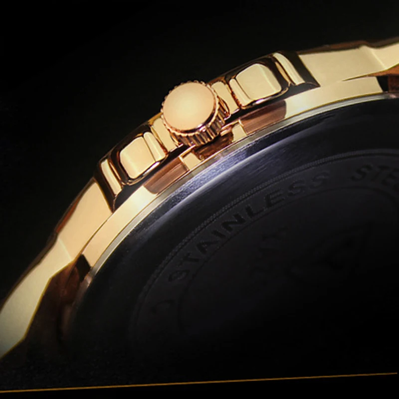 Mens Watches Top Brand Luxury YAZOLE Fashion Watch Men Leather Quartz Watch For Male Business Rose 3
