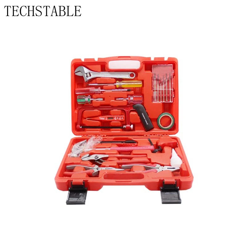 

TECHSTABLE High quality household tools set Manual toolbox Kit Home Hardware Set