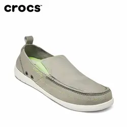 CROCS Для мужчин весна прогулочные туфли Кеды Мокасины низкие кроссовки без застежки обувь Crocs обувь для взрослых