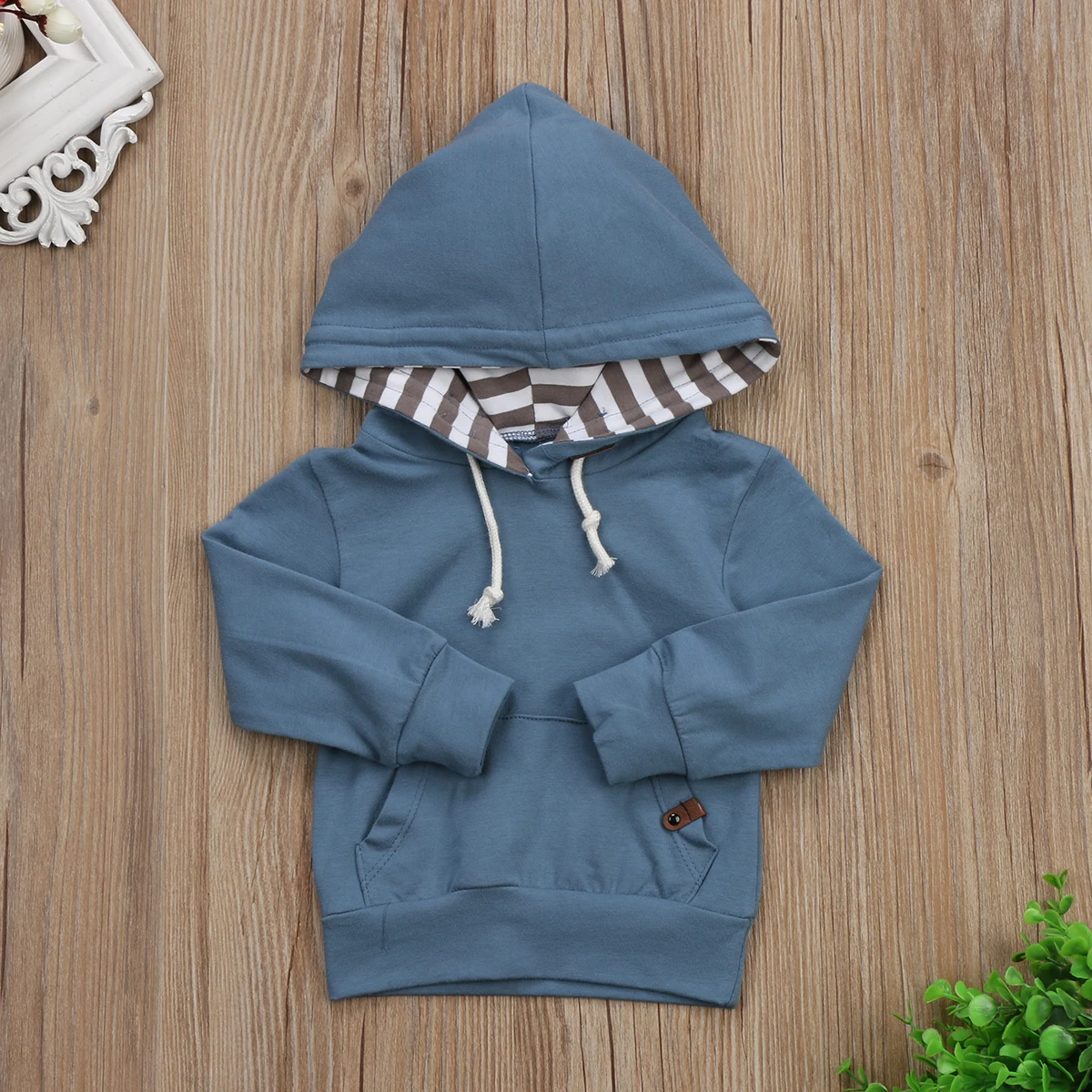 Baby Boys Brother Sky Blue Hoodie Sweatshirt Hooded Long Sleeve Tops Romper Jumpsuit Clothes Spring Autumn New