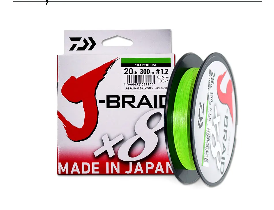 Daiwa J-BRAID 8A 300 м зеленый цвет 8 плетеная леска из мононити 10-60 фунтов Сделано в Японии