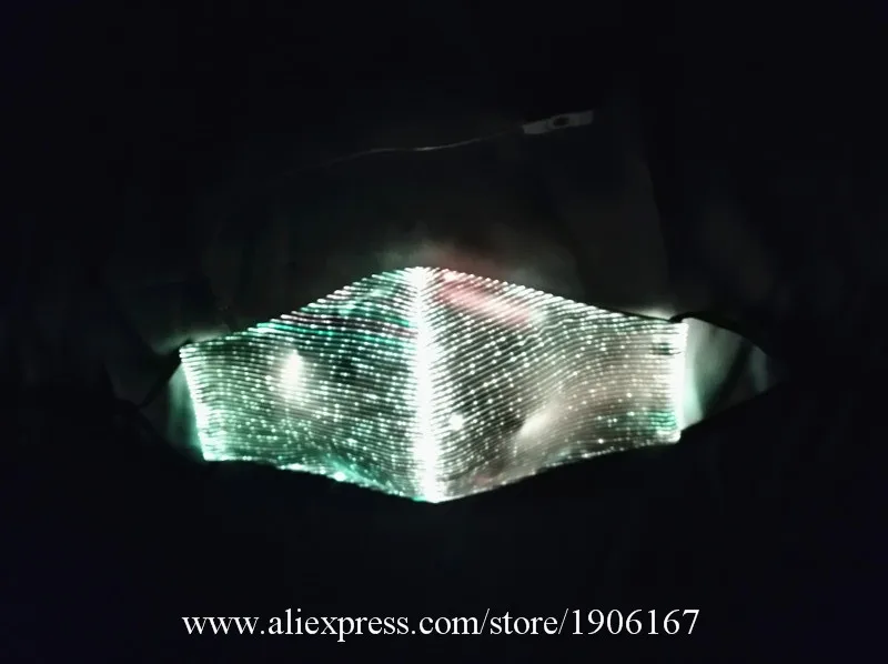 Led fiber optic masks, light-emitting masks, luminous bar riding masks, electric syllables, music festival masks02