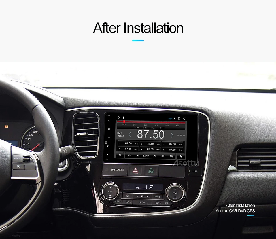 PX30  Android 9.0 2G+32G  car dvd radio video gps navigation for Mitsubishi outlander lancer asx 2012 2013 2014