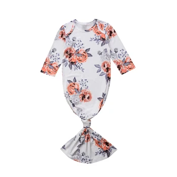 

Mermaid Newborn Baby Girls Sleepwear Floral Nightgown Gown Long Sleeve Clothes Kids Sleeping Bags