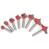 חיתוך קצה כרסום קאטר כלי 6 ידית פיפיות חיתוך קצה חריטת עיצוב מוצרי העץ העגול Shank טיפ פי מיל (2)