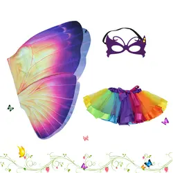 D.Q.Z Фея фиолетовая бабочка костюмы с крыльями животных юбка пачка для обувь девочек подарки Пасхальные бабочки косплэй карнавал модное