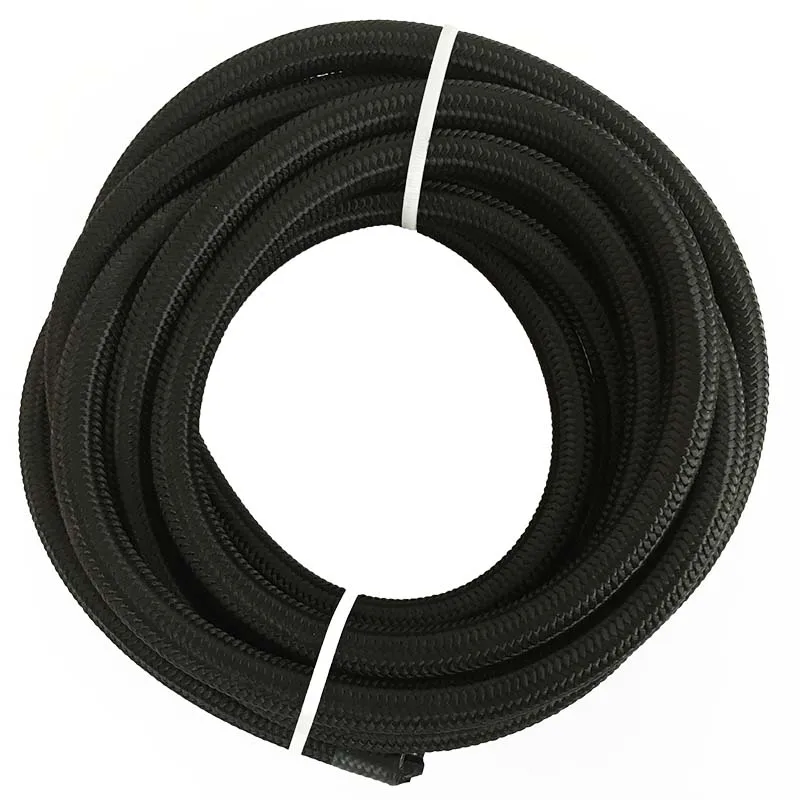 6 AN6-6AN Steel Nylon Braided Oil Fuel Line+Fitting Hose End Adapter kit 3M