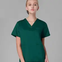 Хлопок, мужская и женская хирургическая одежда, одежда для медсестры, с коротким рукавом, Униформа, набор, рабочая одежда доктора